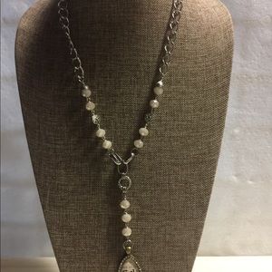 Chain & Beaded “Faith” Necklace